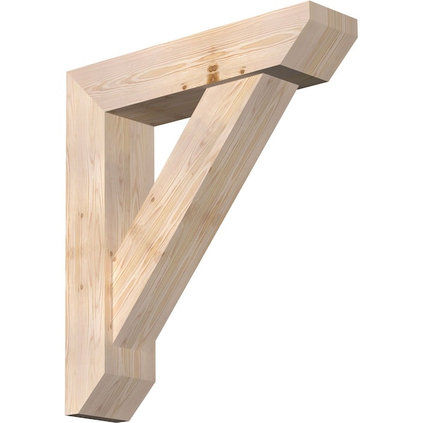 Ekena Millwork Traditional Slat Smooth Bracket w/ Offset Brace, Douglas Fir, 7 1/2"W x 32"D x 36"H BKT0806X32X36TRA06SDF - main